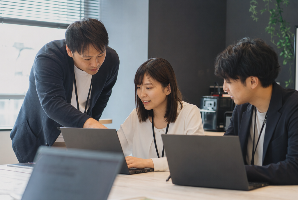社内定着に向けた研修の様子